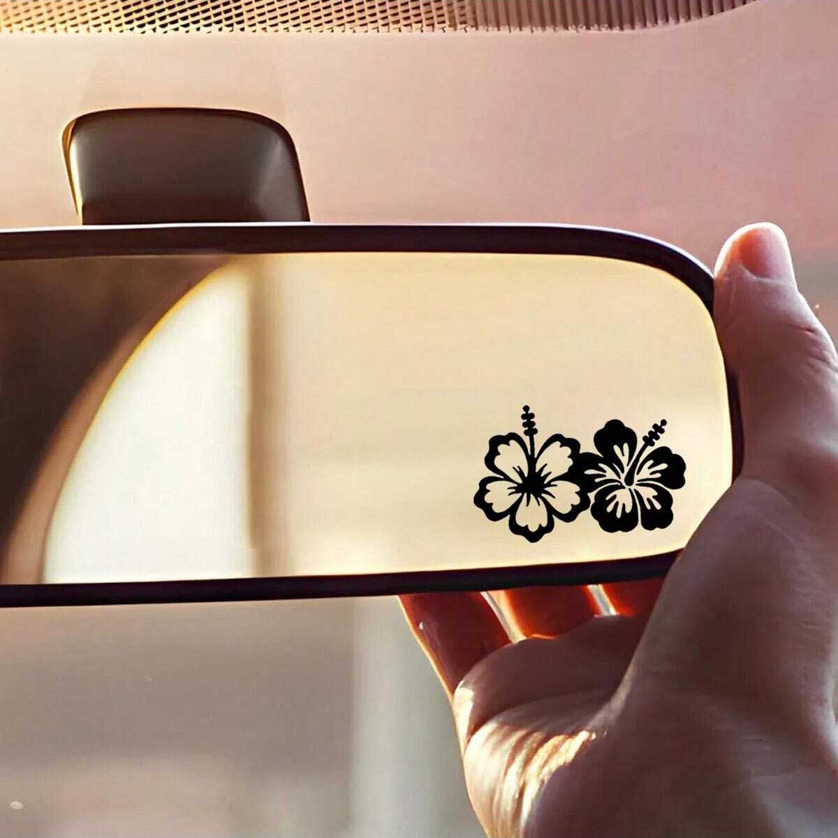 Decor Lighting Pack - 1パックの車用ミラーステッカー、車用ミラーデカール、ビニール製車用ステッカー、マルチカラー、車用装飾アクセサリー