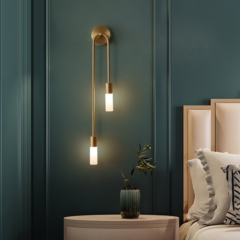 Decor Lighting & Decor Fires - レトロ背景リビングルーム通路寝室ランプベッドサイド北欧クリエイティブLED装飾壁照明モダンミニマリストウォールランプ