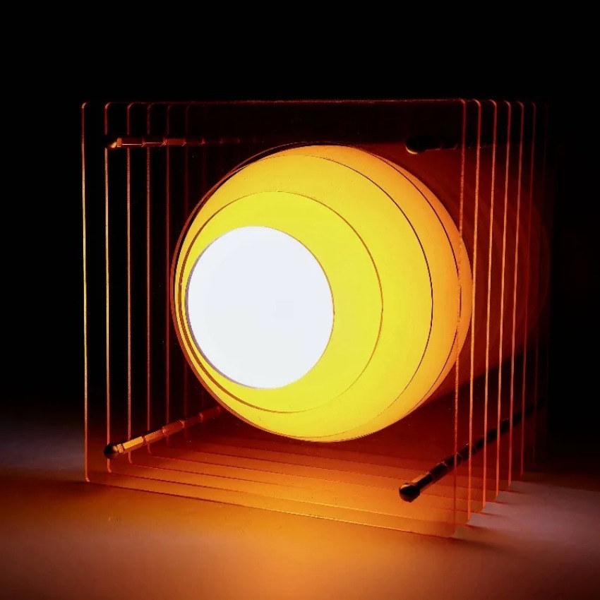 Room Decor Lighting Lamp - DIY アクリル千層ランプムーンランプデスクトップ装飾中断雰囲気ライトルーム小道具家の装飾夜の光ギフト