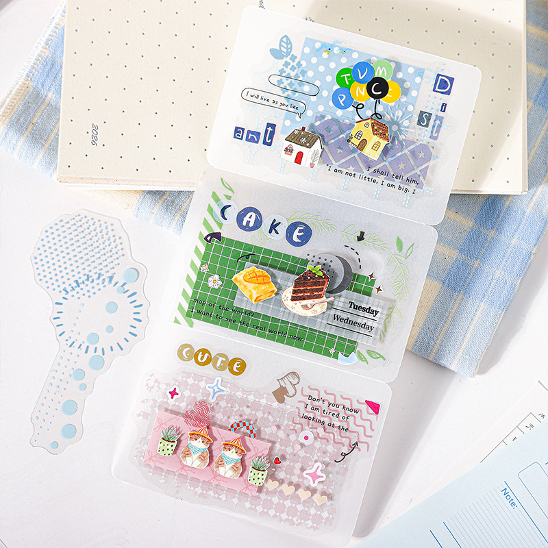 Decor Lighting Pack - 1パック/2パック サルティーバーサタイルPETステッカーパック キャッチライトアイランドシリーズ 6種類 20枚入り ジャーナルDIYデコレーション