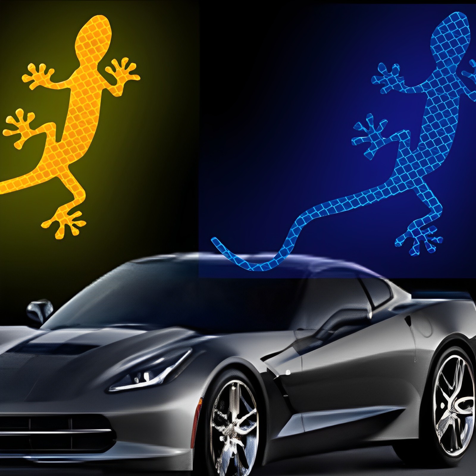 Gecko Lighting & Decor - Gecko-車の安全ラベル,PVC,3D動物ステッカー,夜間運転警告テープ,光反射ウィンドウステッカー