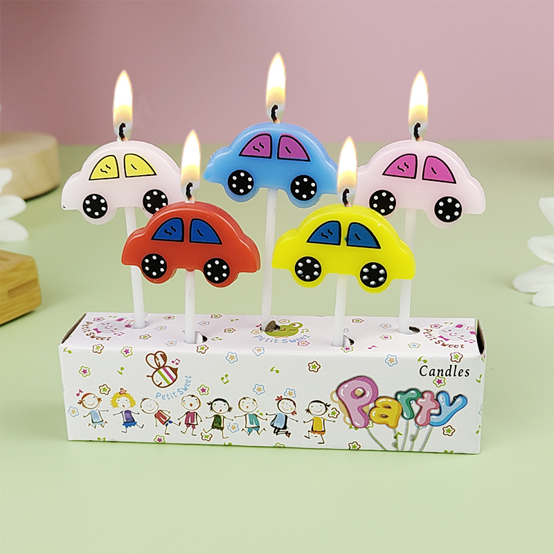 5 車キャンドル子供の誕生日かわいいケーキ装飾キャンドル赤ち - Lighting Mcqueen Birthday Decor のレビューと価格