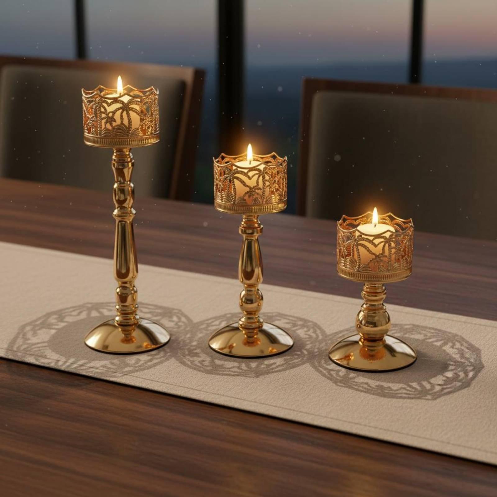 鉄製キャンドルスティック エレガントなメタルキャンドルホルダ - Candle Holder Set のレビューと価格