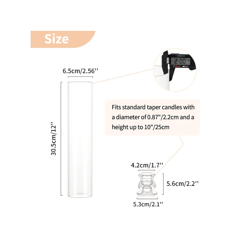 2個セット、10個セット、透明なハリケーンキャンドルホルダー - Candle Holder Set のレビューと価格