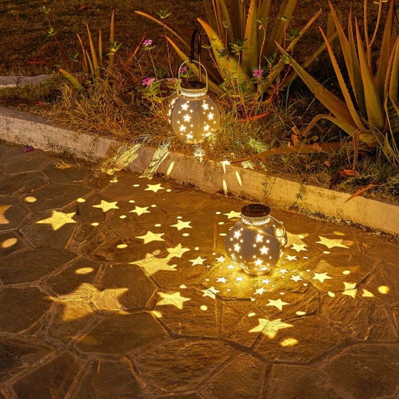 ガーデンスタープロジェクターランプ吊り下げ式ソーラーライト屋 - Lighting Decor Outdoor のレビューと価格