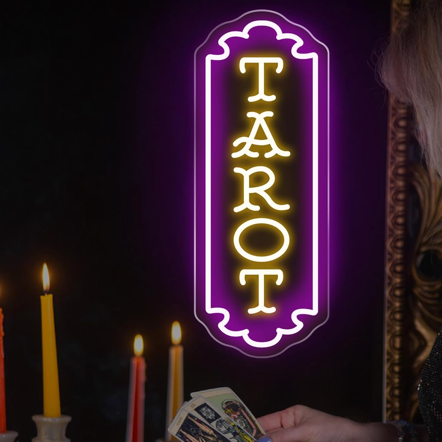 タロットネオンサイン USB電源 神秘的なLEDライト スピ - Lighting Decor For Room のレビューと価格