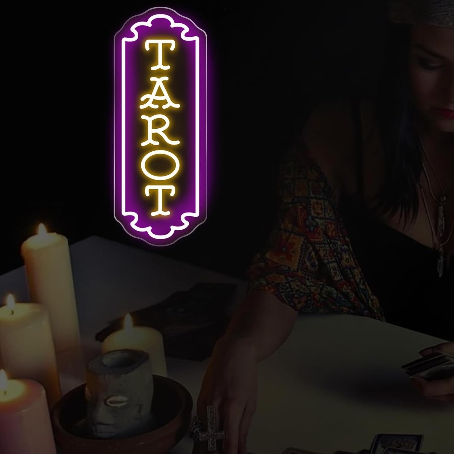 タロットネオンサイン USB電源 神秘的なLEDライト スピ - Lighting Decor For Room のレビューと価格