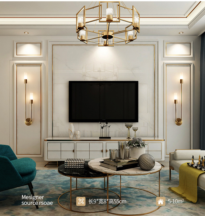 レトロ背景リビングルーム通路寝室ランプベッドサイド北欧クリエ - Decor Lighting & Decor Fires のレビューと価格
