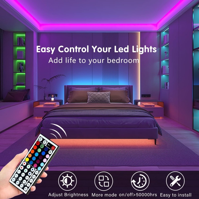 DC 5V USB LED ストリップライト APP 制御色 - Room Decor Lighting Lamp のレビューと価格
