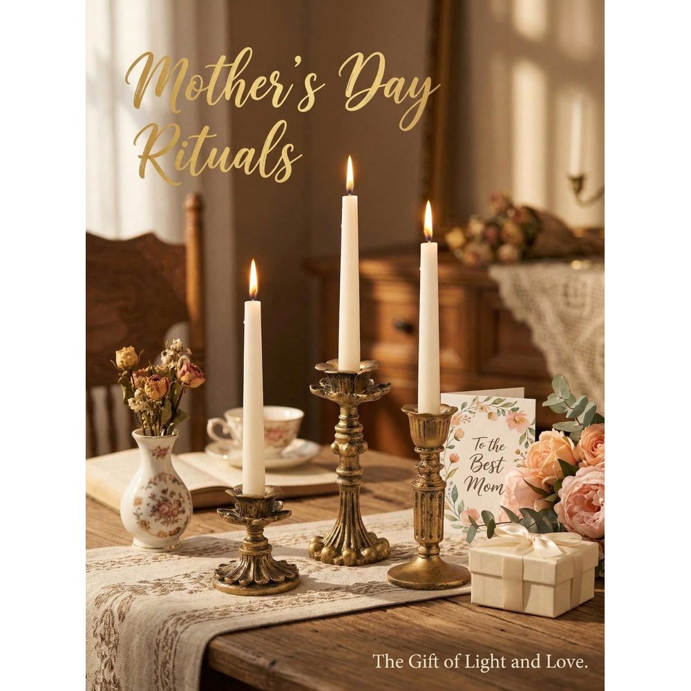 ヴィンテージ風アンティーク調キャンドルホルダー、3サイズ展開 - Candle Holder Set のレビューと価格