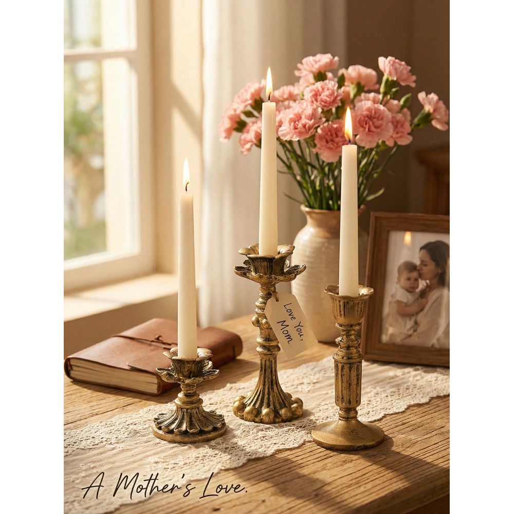 ヴィンテージ風アンティーク調キャンドルホルダー、3サイズ展開 - Candle Holder Set のレビューと価格