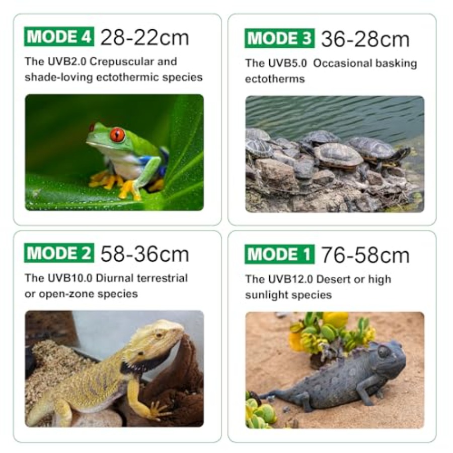 調光機能付き爬虫類用UVBライト、ビアデッドドラゴン、ヤモリ - Gecko Lighting & Decor のレビューと価格