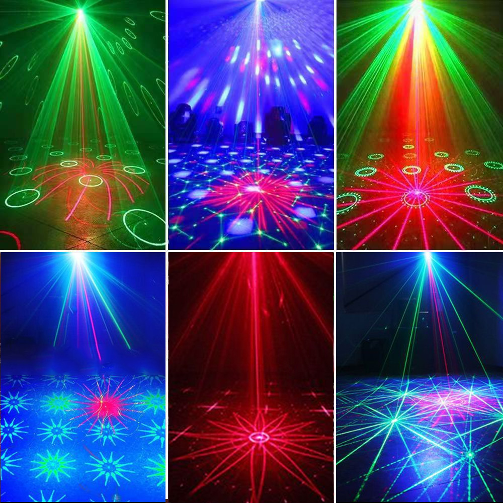 リモコン付きLEDステージライト,6穴,72パターン,USB - Lighting Effect Home Decor のレビューと価格
