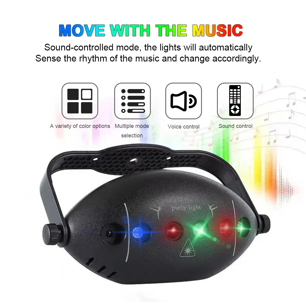 リモコン付きLEDステージライト,6穴,72パターン,USB - Lighting Effect Home Decor のレビューと価格