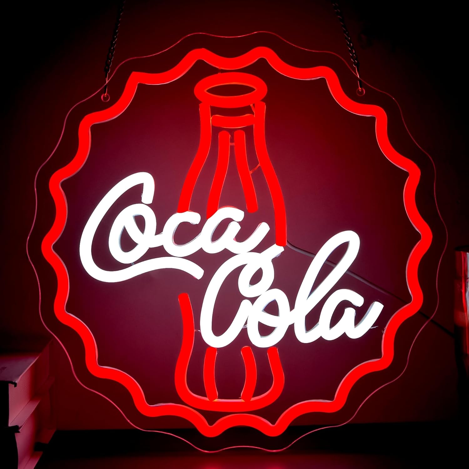 コーラネオンサインアートウォールライトUSB LEDネオンラ - Restaurant Lighting Decoration のレビューと価格