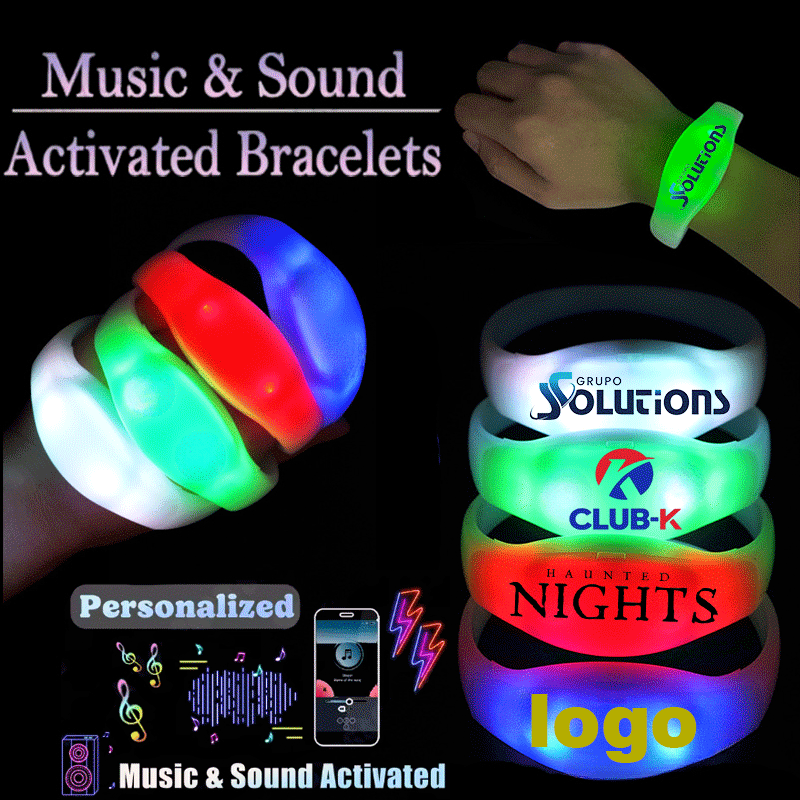 カスタマイズ可能な音楽に反応する光るブレスレット LEDブレ - Decor Lighting Hours のレビューと価格