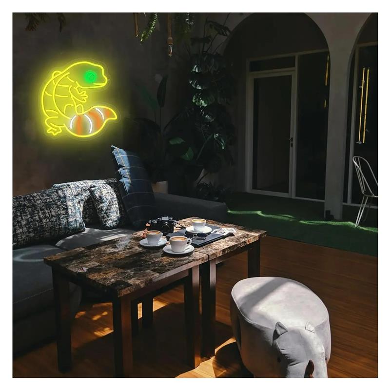 ヤモリの形のネオンサインアニメライト調光可能な爬虫類愛好家向 - Gecko Lighting & Decor のレビューと価格