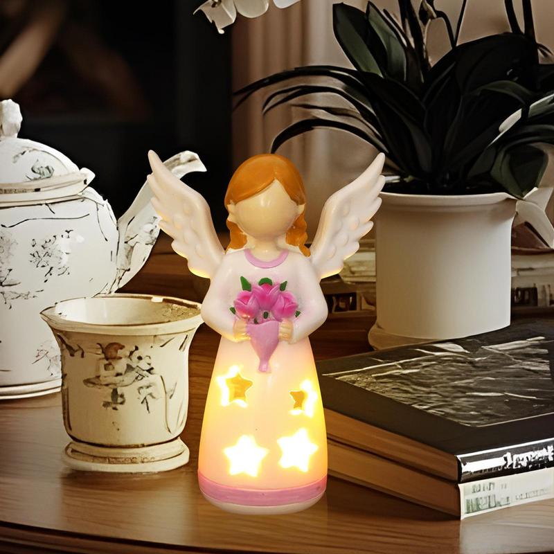 燭台ランプ天使像ランプリビングルームの置物装飾像飾り LED - Room Decor Lighting Lamp のレビューと価格