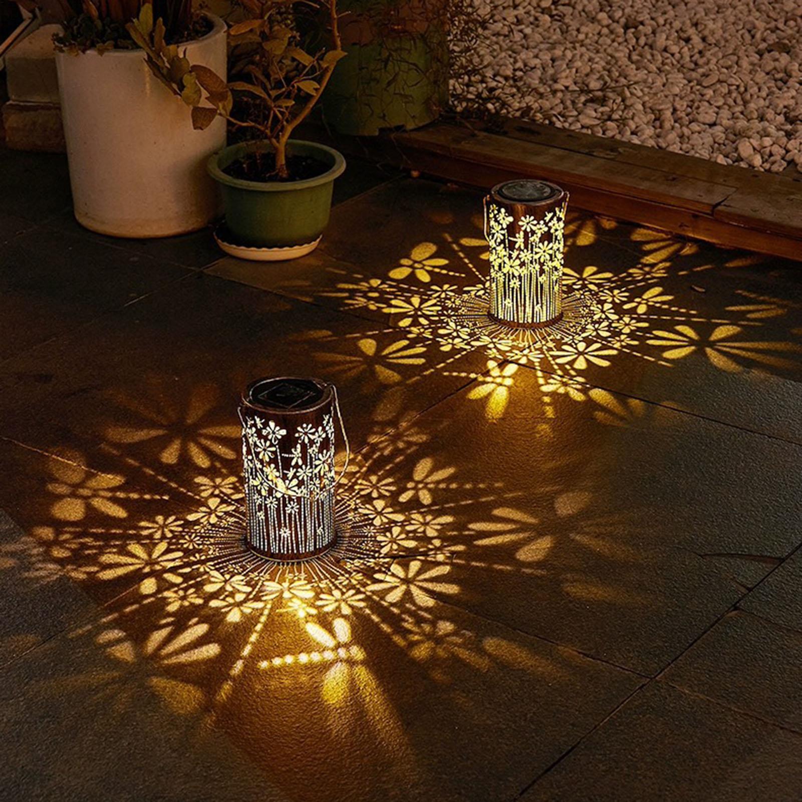 ソーラーハンギングランタン防水フラワーランプ装飾ソーラーライ - Lighting Decor Outdoor のレビューと価格