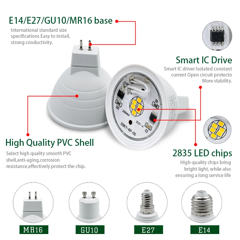 10 個 LED 電球 E27/E14 MR16 GU10  - Decor Lighting Hours のレビューと価格