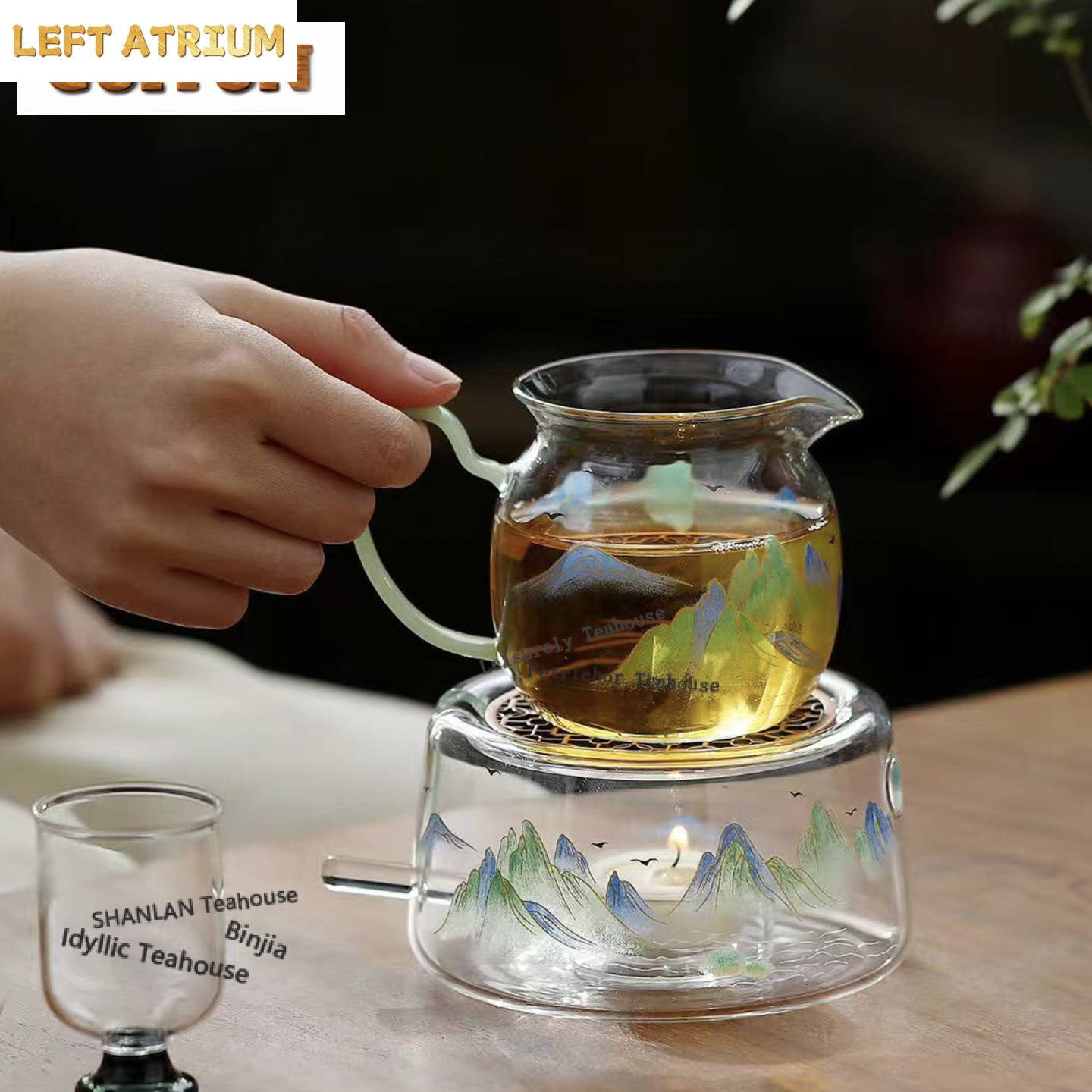 厚みのある耐熱ガラスティーウォーマーホルダーキャンドルヒータ - Candle Holder Set のレビューと価格