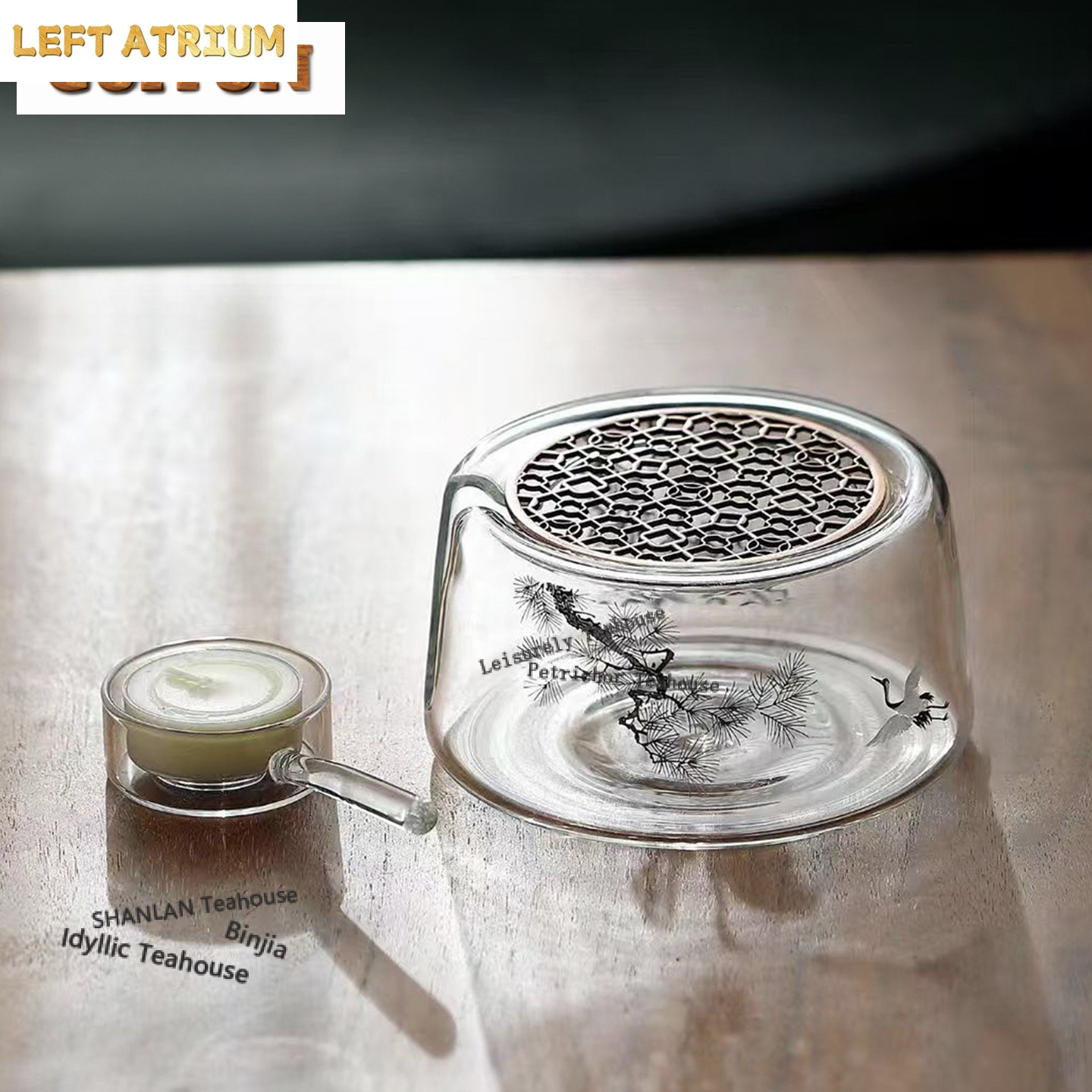 厚みのある耐熱ガラスティーウォーマーホルダーキャンドルヒータ - Candle Holder Set のレビューと価格