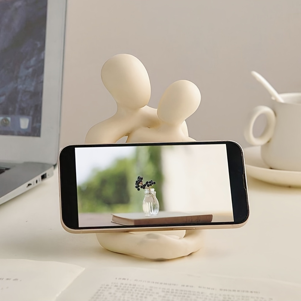 抽象的なカップルの抱擁像、モダンミニマリスト樹脂製置物、温か - Lighting Effect Home Decor のレビューと価格