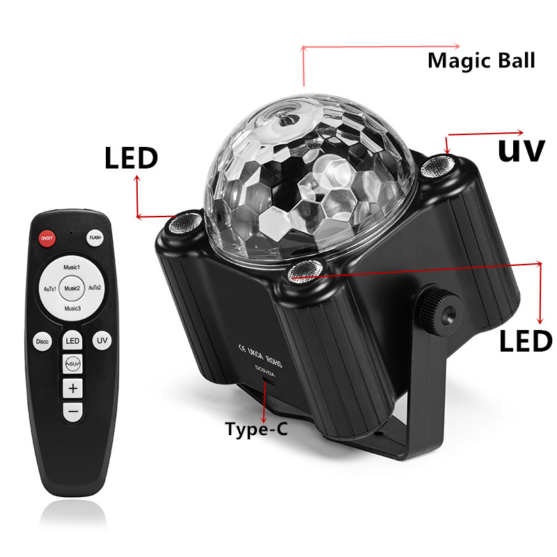 パーティーライト Dj ディスコボールライト音声制御ストロボ - Lighting Effect Home Decor のレビューと価格