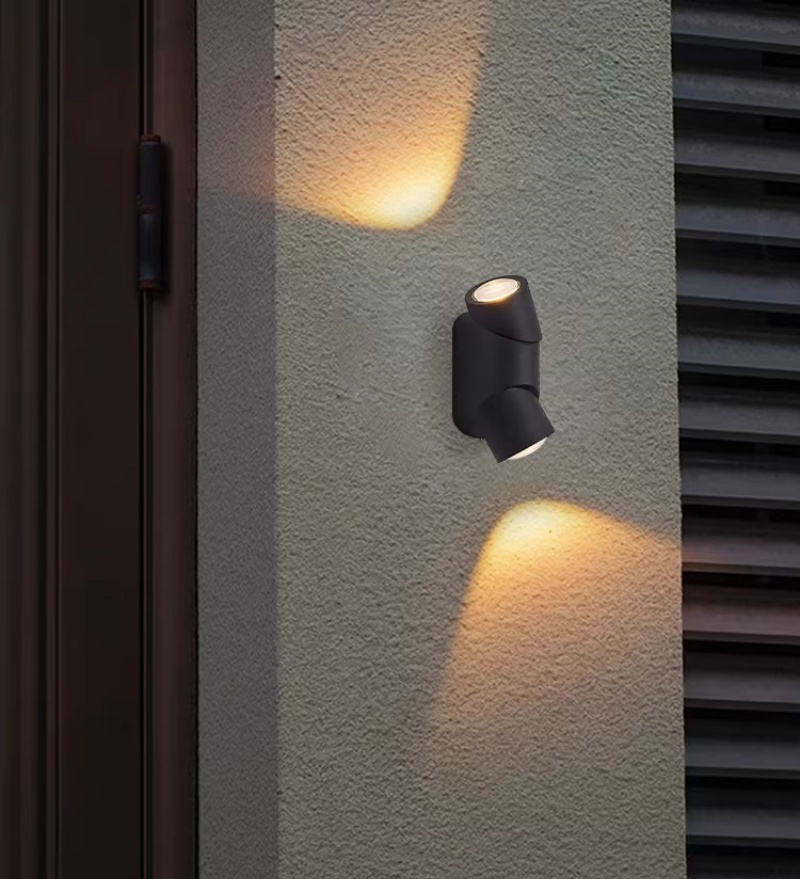上下発光効果LED屋外壁掛けランプ アルミ製ブラックウォール - Lighting Effect Home Decor のレビューと価格