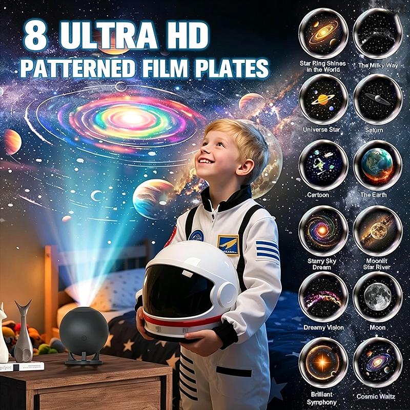 USB星空プロジェクターライト 8種類の星空投影 写真背景装 - Lighting Room Decor Photo のレビューと価格