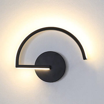 モダンな北欧LEDウォールランプ、ミニマリストブラック幾何学 - Decor Lighting & Decor Fires のレビューと価格