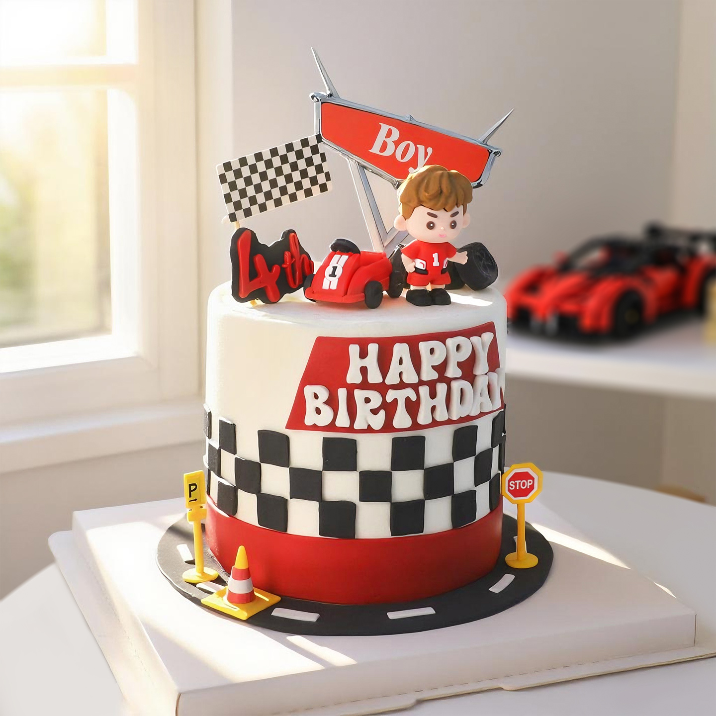 ソフトラバー F1 レーサーケーキトッパー ケーキ装飾品に適 - Lighting Mcqueen Birthday Decor のレビューと価格