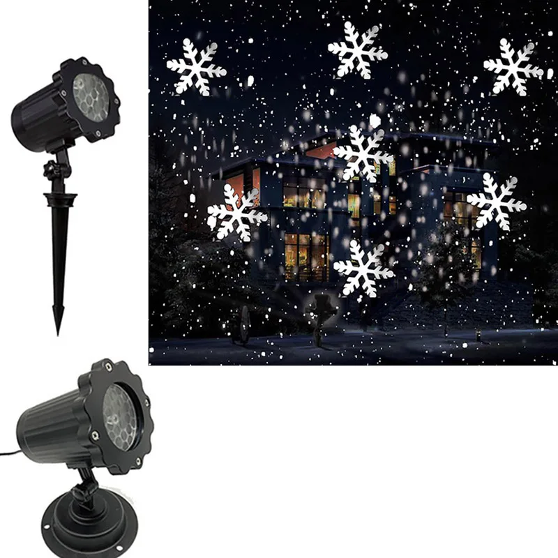 クリスマススノーフレークレーザーライト降雪プロジェクターIP - Lighting Effect Home Decor のレビューと価格