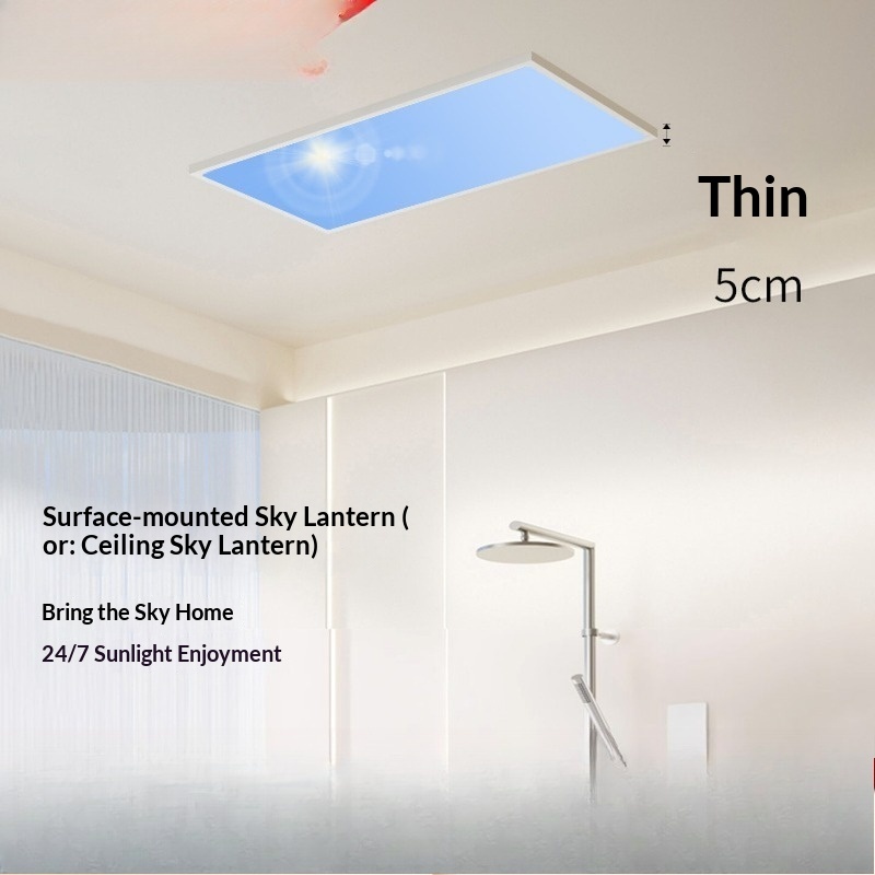 モダンアクリル超薄型スマートLEDスカイライト天井照明自然光 - Lighting Effect Home Decor のレビューと価格
