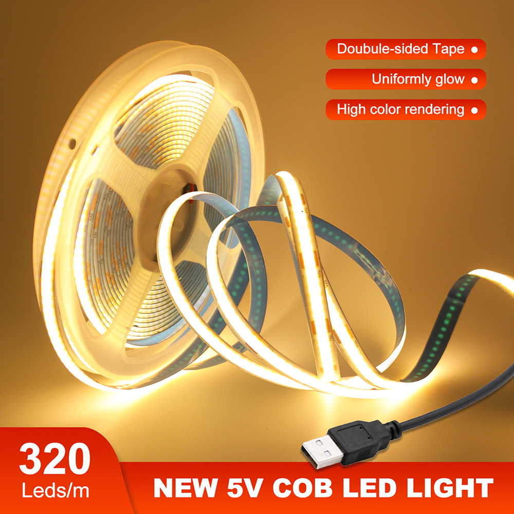 DC 5V COB LEDストリップライト 320LEDs/ - Decor Lighting Hours のレビューと価格