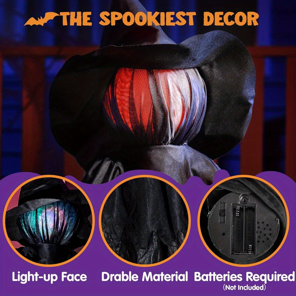 3パック 51インチ ハロウィン魔女デコレーション 屋外ヤー - Decor Lighting Pack のレビューと価格