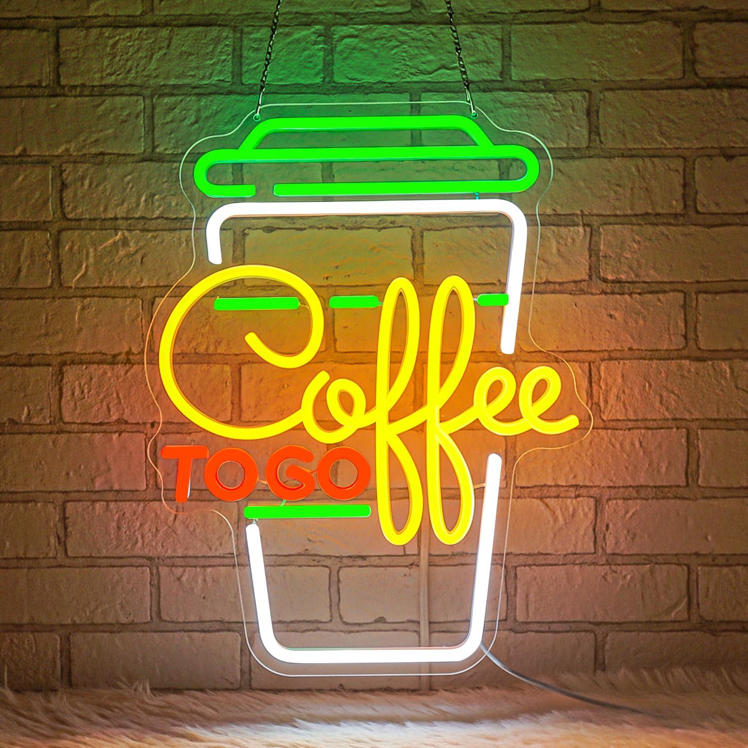 コーヒーネオンサイン USB調光可能なLEDライト コーヒー - Restaurant Lighting Decoration のレビューと価格