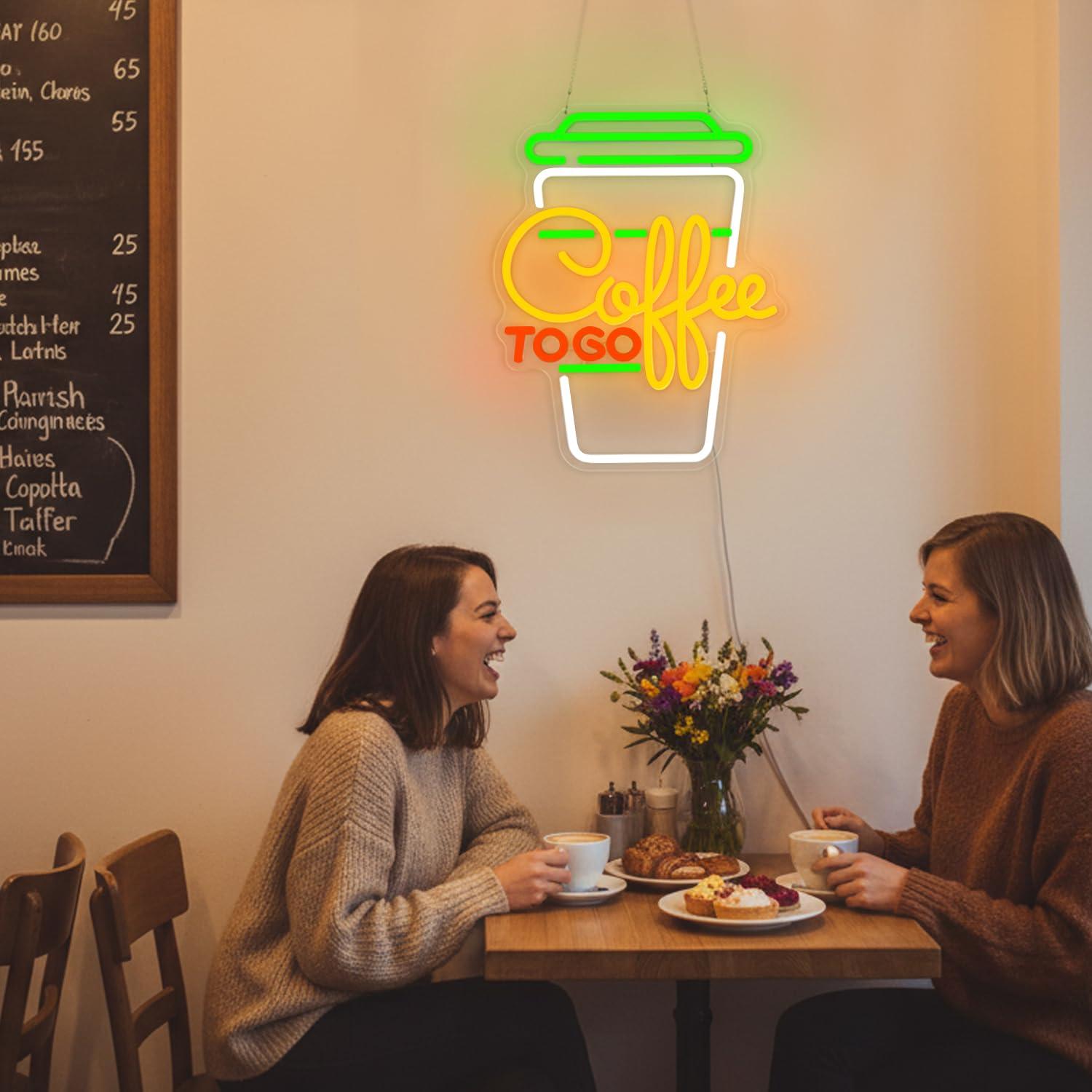 コーヒーネオンサイン USB調光可能なLEDライト コーヒー - Restaurant Lighting Decoration のレビューと価格