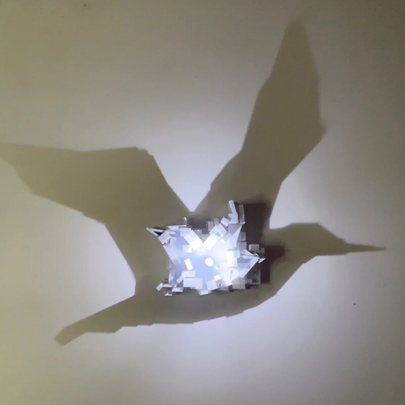 ドロップシッピング 3Dライトシャドウナイトライト アンビエ - Room Decor Lighting Lamp のレビューと価格
