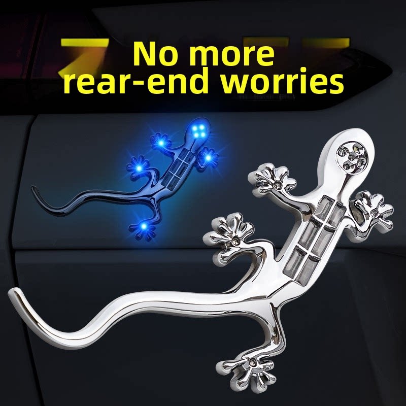 車とバイク用ソーラーLED衝突防止警告灯ユニバーサルゲッコ装 - Gecko Lighting & Decor のレビューと価格