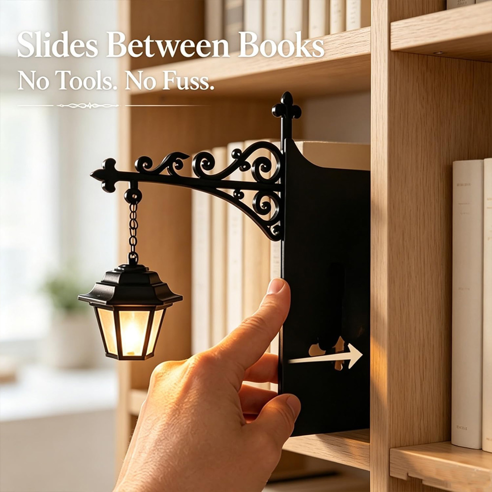 ライブラリーランタン装飾本棚照明レトロライブラリーランタン本 - Decor Lighting & Decor Fires のレビューと価格