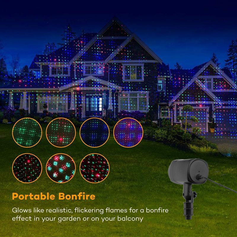 20パターン中庭投影ライトRGBクリスマスライト屋内ランプリ - Lighting Effect Home Decor のレビューと価格