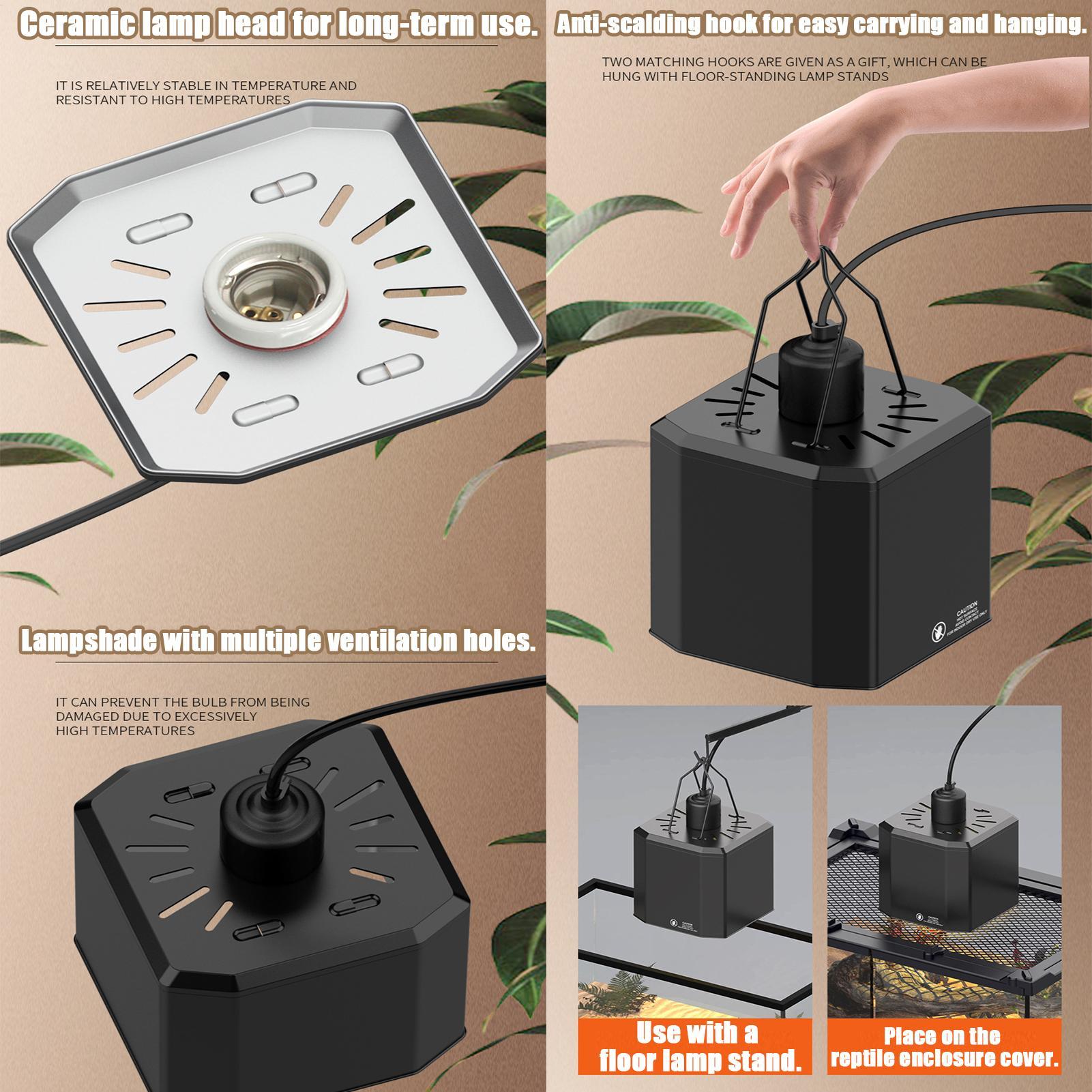 爬虫類用ヒートランプシェード 爬虫類用熱照明カバー カメ用ヒ - Gecko Lighting & Decor のレビューと価格
