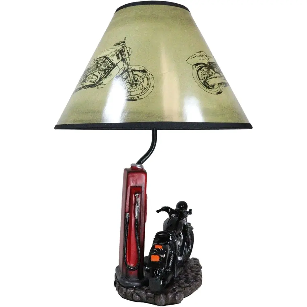 ヴィンテージレトロブラックオートバイガスポンプデスクランプ（ - Lighting Decor のレビューと価格