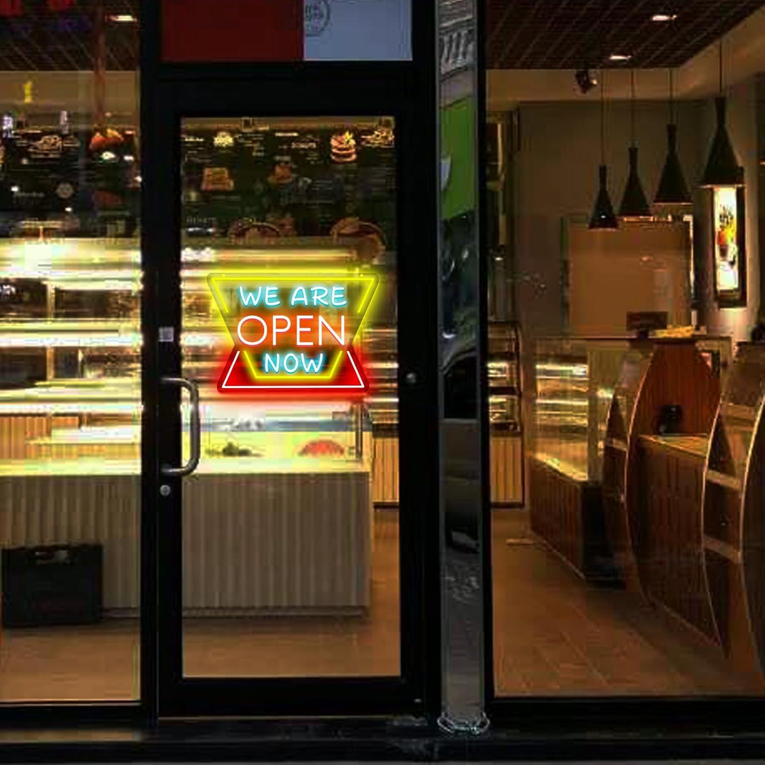 「We Are Open Now」ネオンサイン調光可能なLE - Restaurant Lighting Decoration のレビューと価格