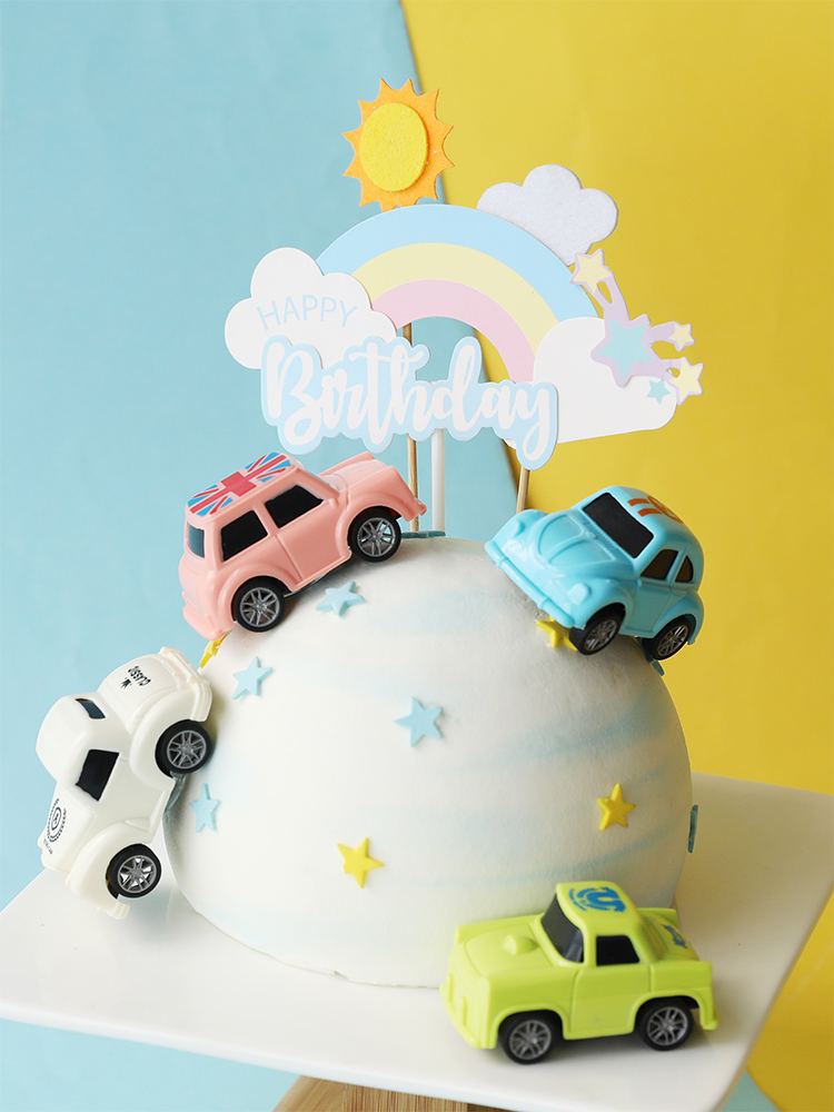 ミニカー総動員ケーキデコレーションアクセサリー少年テーマケー - Lighting Mcqueen Birthday Decor のレビューと価格