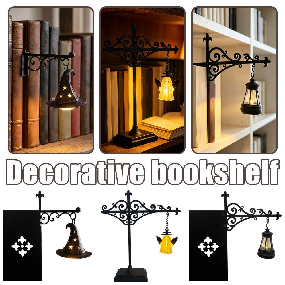 レトロゴシックブックシェルフランプライブラリーランタンLED - Room Decor Lighting Lamp のレビューと価格