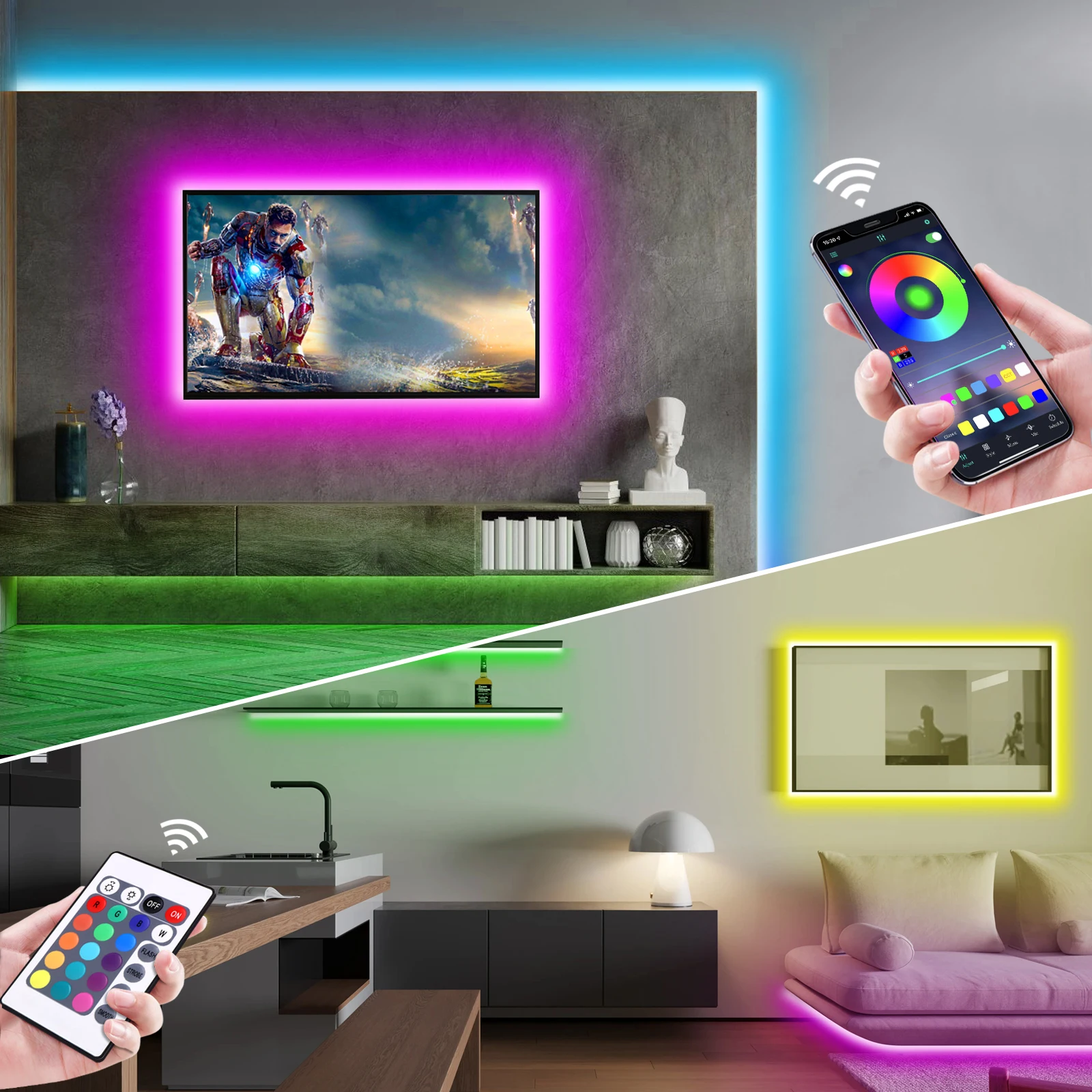 1-5m RGB LEDネオンストリップライト 5V USB - Lighting Decor For Room のレビューと価格