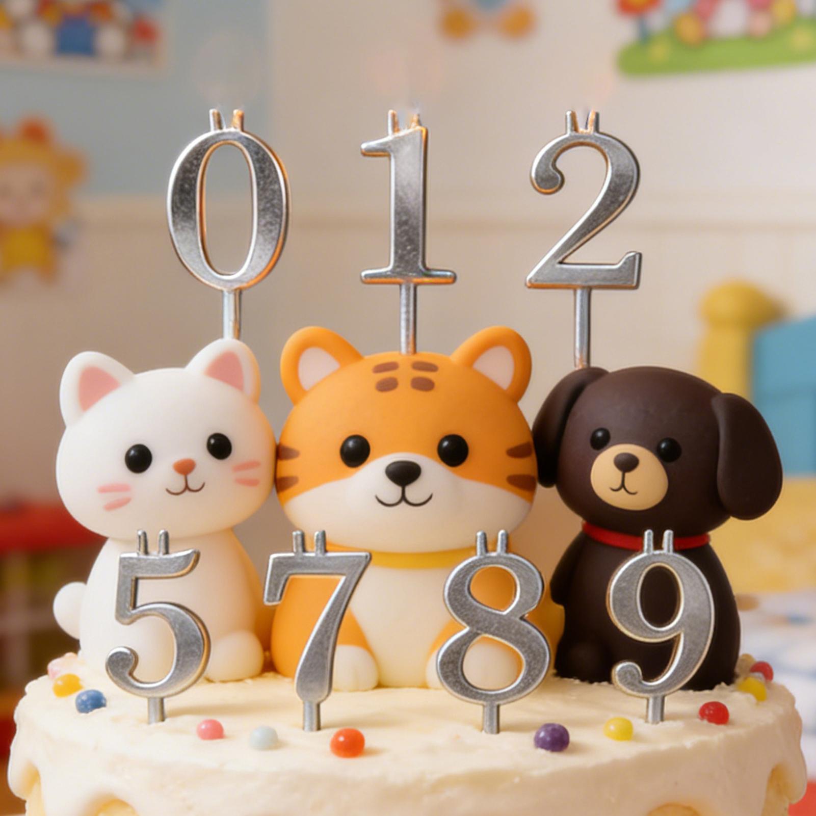 10個入り 0-9 数字ケーキトッパー メタルナンバーキャン - Candle Holder Set のレビューと価格